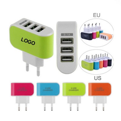 Universal 3 Ports LED USB Charger