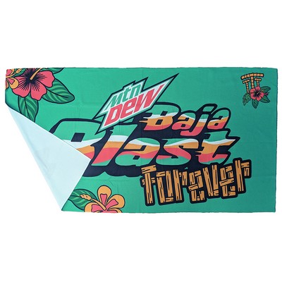 Premium Sand Free Waffle Weave, Beach Towel, 30" x 60" 380 GSM Sublimated Graphics Edge to Edge