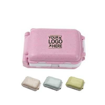 3-Layer Sealed Pill Organizer-Wheat Straw & BPA-Free