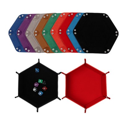 Portable Hexagon Folding Dice Rolling Tray