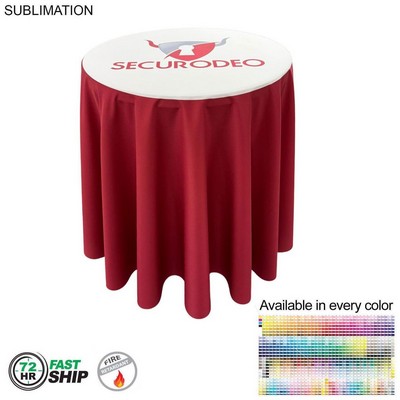 72Hr Fast Ship - Sublimated Bar-Height Round Drape Table Throw
