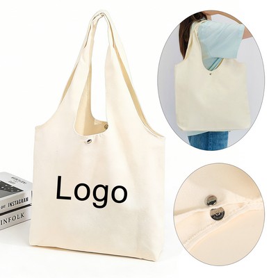 Versatile Cotton Canvas Tote Bag With Reinforced Handles