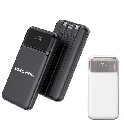 10000mAh Fast Charging Power Bank with Cable
