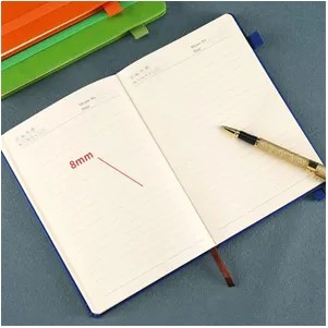 Hardcover Elastic Band Ruled A5 Notebook With Pen Holder
