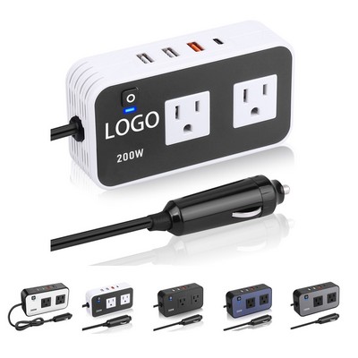 200W Car Cigarette Lighter Inverter 12V to 110V