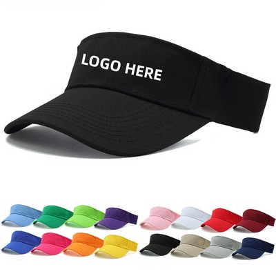 Customizable Cotton Sun Visor Hat