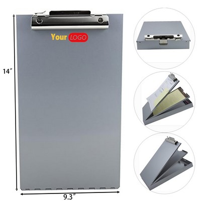 Heavy-Duty Aluminum Clipboard with Storage