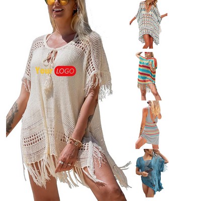Ladies Mesh Beach Cover-Up Dress for Swimwear