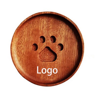 Black Walnut Paw Coaster: Protect Tables from Heat & Stains