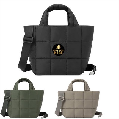 Puffy Adjustable Strap Tote Bag