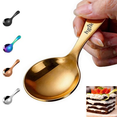 Stainless Steel Mini Dessert Round Spoon