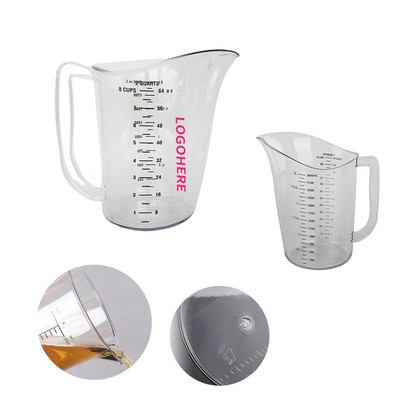 Durable 2L Transparent PC Measuring Jug for Baking & Kitchen Use