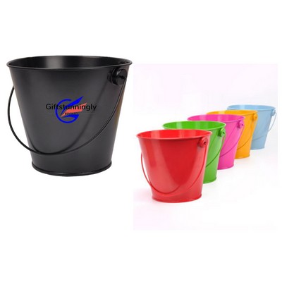 Colorful Small Metal Pail With Handle