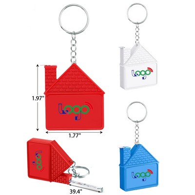 House Tape Measure Key Chains