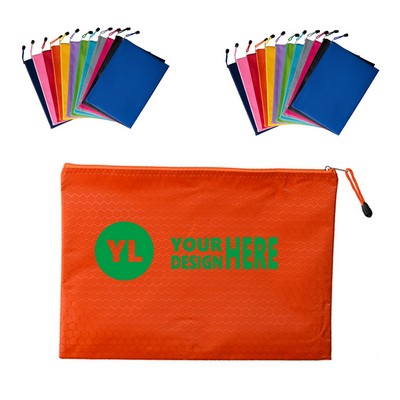 Waterproof Football Patterned Zipper Document Bag