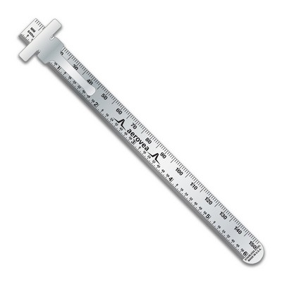 Stainless Steel 6" Pocket Ruler w/ MM Over 64ths