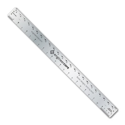 12" Stainless Steel Ruler with Architect & Engineer Scales