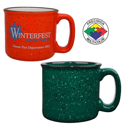 15 Oz. Green Campfire Mug - Dishwasher Safe - Precision Spot Color