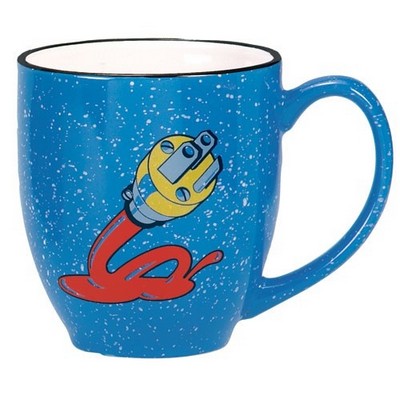 16 Oz. Ocean Blue Out/White In Speckled Bistro Mug