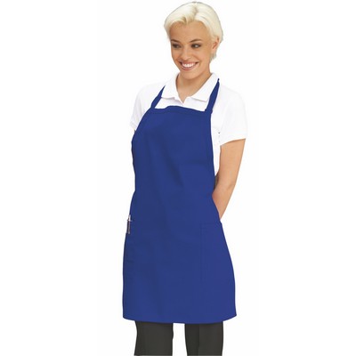 Royal Blue Deluxe Long Bib Apron