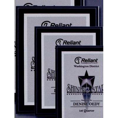 Ebony Finish Plaque w/Plate (9"x12")