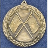 2.5" Stock Cast Medallion (Crossed Flags)