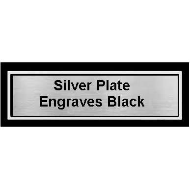 3" x 9" Black/Silver Cast Aluminum w/2" x 8" Plate