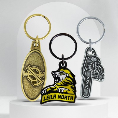 Custom Shape Hand Crafted Metal Keychain