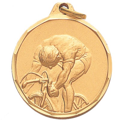 1 1/4" E Series Die Struck Male Cyclist Medal
