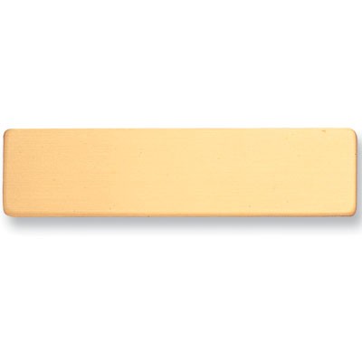Satin Brass Name Badge w/Clutch Back (3" x ¾")