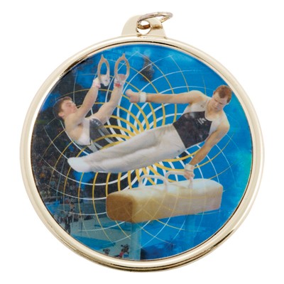 2 ¼" TM Series Sports Medal w/Male Gymnastics Mylar Insert