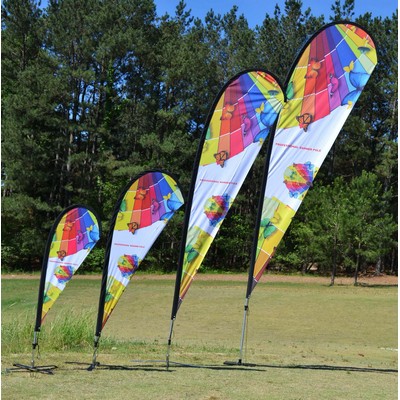12' "Petal TearDrop" Wing Feather Double Sided Flag Only