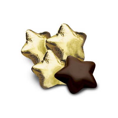 Dark Chocolate Stars in Gold Foil