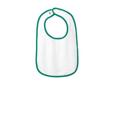 Rabbit Skins Infant Contrast Trim Terry Bib.