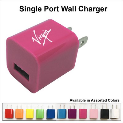 Single Port USB Wall Charger - Magenta No Extra Tariff
