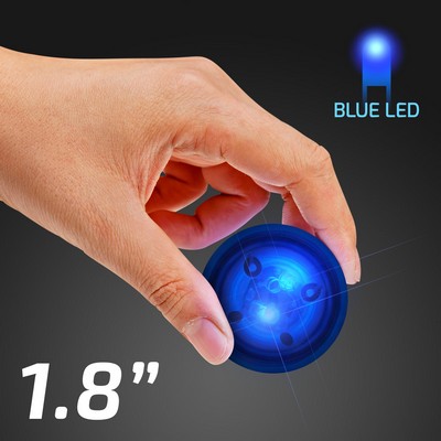 1.8" Blinky Blue Rubber Bounce Ball, Impact Activated LED - BLANK