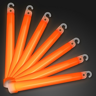 6 inch ORANGE Glow Sticks - BLANK