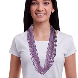 33" Metallic Light Lavender Beads