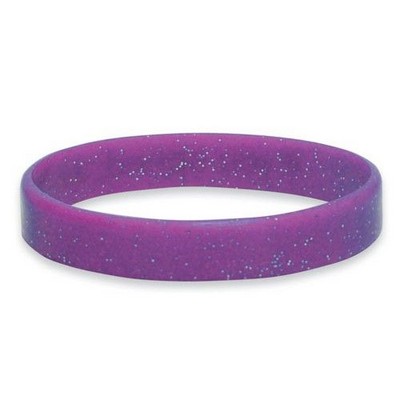 Glitter Screen Print Silicone Wristband