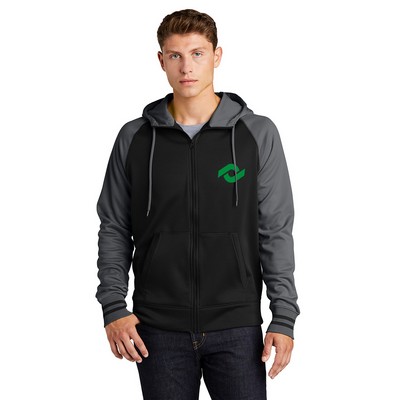 Sport-Tek® Sport-Wick® Varsity Fleece Full-Zip Hooded Embroidered Jacket