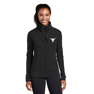 Sport-Tek® Women's Sport-Wick Stretch Full-Zip Embroidered Jacket