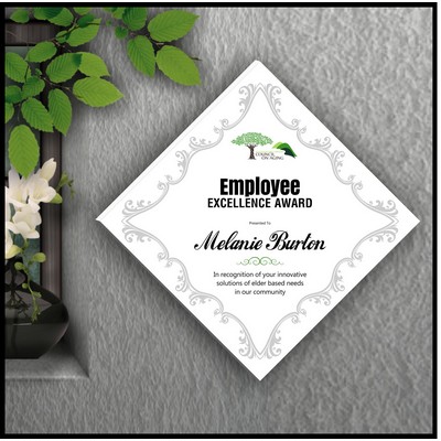 17" Diamond White Acrylic Plaque