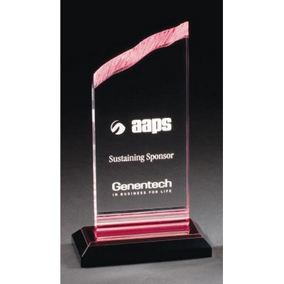 Impress Reflections Chisel Top Acrylic Award, Red, Medium (3-1/2"x8")