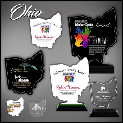 8" Ohio Black Budget Acrylic Award