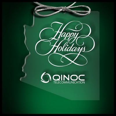 Arizona Budget Ornament in Clear Acrylic