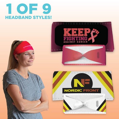 Headband Wide Tapered – Deluxe – 1 of 9 Cooling Headband Styles – Customize with ANY design!