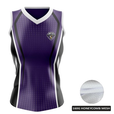 Women's Custom Full Sublimation Volleyball Sleeveless Jersey