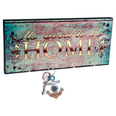 Gloss White Unisub Sublimatable Keyhanger w/ 4 Silver Hooks