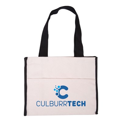 Cotton Gusset Accent Box Tote Bag.