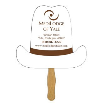 10 Gallon Hat Hand Fan Full Color (1 Side only)